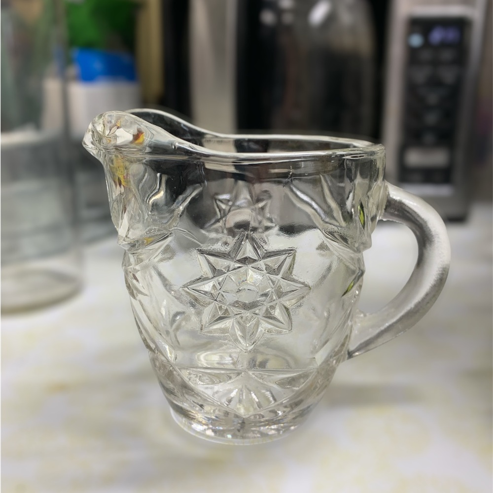 Pressed glass creamer xsmall pitcher